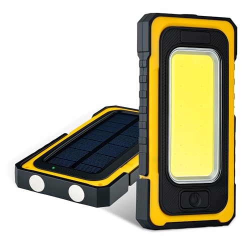 Wigearss LED Arbeitsleuchte Werkstattlampe, Taschenlampe Werkstatt Handlampe COB Inspektionsleuchten Solar 1500 Lumen mit Magnet von Wigearss