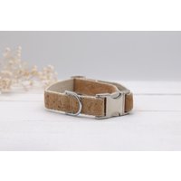 Natürliches Kork-Hundehalsband - Hanf Gurtband, Hundehalsband, Haustier Geschenk, Handgefertigtes Hundehalsband von WigglywoosPet