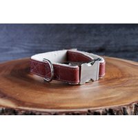 Sangria Rot Signature Kork-Hundehalsband - Hanf Gurtband, Hundehalsband, Haustier Geschenk, Rotes Haustierhalsband von WigglywoosPet