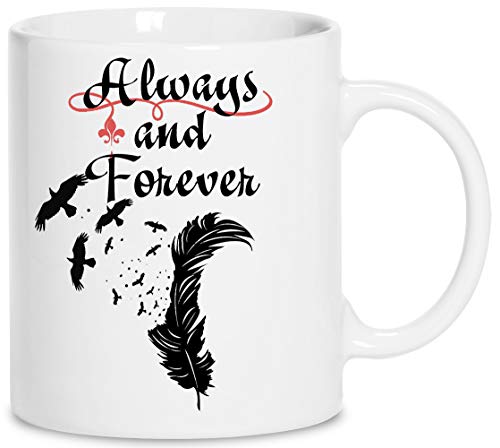 Always And Forever Keramik Weiß Tassen Kaffeebecher Cup Mug von Wigoro