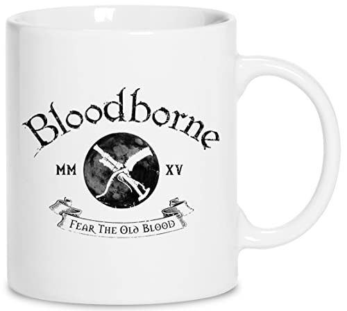 Bloodborne Crest Keramik Weiß Tassen Kaffeebecher Cup Mug von Wigoro
