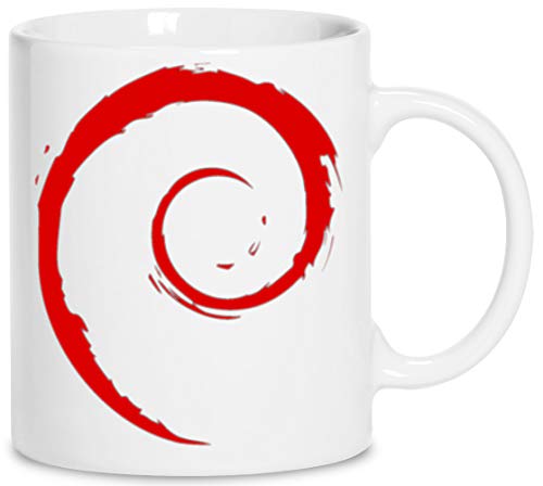 Debian Letzte Keramik Weiß Tassen Kaffeebecher Cup Mug von Wigoro