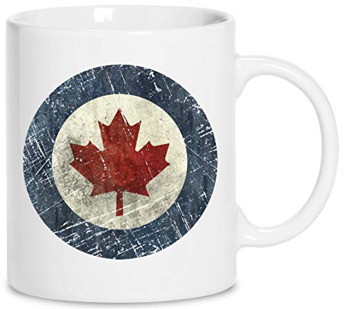 Jahrgang Kanada Luft Macht Emblem - Kanada Keramik Weiß Tassen Kaffeebecher Cup Mug von Wigoro
