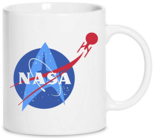 NASA Treck - NASA Logo Keramik Weiß Tassen Kaffeebecher Cup Mug von Wigoro