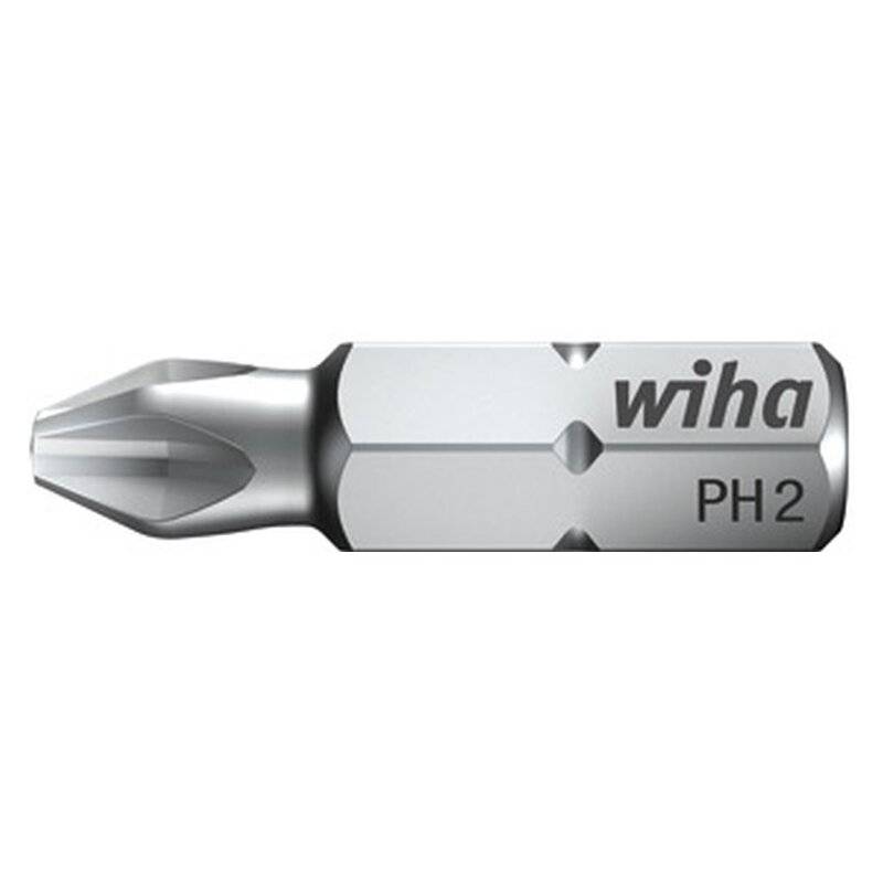 Wiha Standard Bit für Schrauben mit Phillips PH Kreuzschlitz Antrieb PH 1 - 1 Stück von Wiha Werkzeuge GmbH