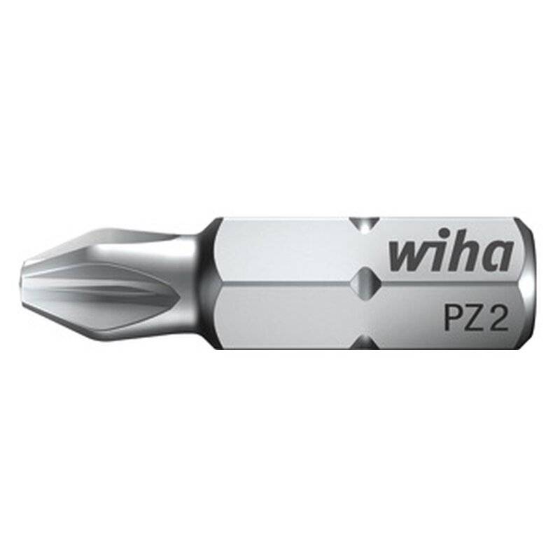Wiha Standard Bit für Schrauben mit Pozidrive PZ Kreuzschlitz Antrieb PZ 2 - 1 Stück von Wiha Werkzeuge GmbH