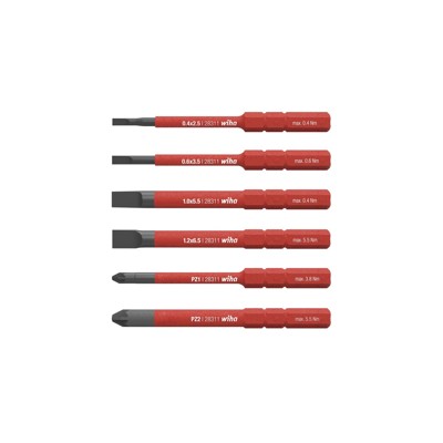Bit Set 2831-B605 6-teilig Box Schlitz Pozidriv von Wiha