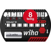 Bit Set BitBuddy 8-tlg. i TY-Bit 29 mm i Pozidriv, torx 1/4' C6,3 i magnetischer Bithalter i Impact- und Schlagschraubergeeignet (42139) - Wiha von Wiha