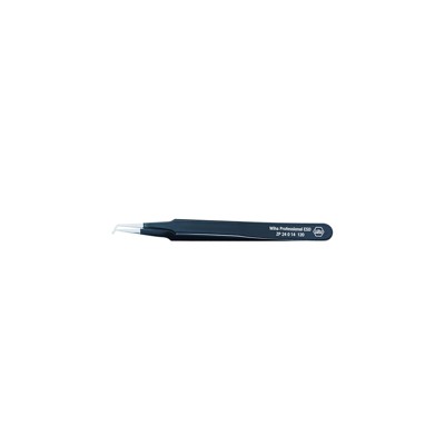 SMD-Pinzette ZP 24 0 14 ESD abgewinkelt 45° schmal glatt 120mm von Wiha