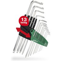 Stiftschlüssel Set mit ProStar Halter (39105) 13tlg. Torx Winkelschlüssel Satz Torxschlüssel T5+T6+T7+T8+T9+T10+T15+T20+T25+T27+T30+T40+T45 - Wiha von Wiha