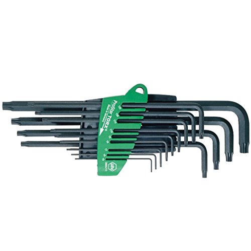 Wiha Stiftschlüssel Set mit ProStar Halter (24852) 13tlg. | Torx Winkelschlüssel Satz | Torxschlüssel T5+T6+T7+T8+T9+T10+T15+T20+T25+T27+T30+T40+T50 von Wiha