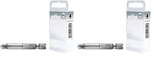 WIHA 36082 - Set aus 2 x Profi-Spitzen 70 mm SL/PZ2 x 70 mm Code 7049XZ942 (Packung mit 2) von Wiha
