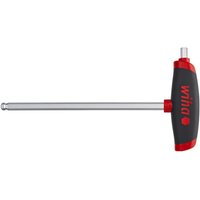 Stiftschlüssel mit Quergriff ComfortGrip Sechskant-Kugelkopf mit Seitenabtrieb, mattverchromt 4,0 mm (45455) - Wiha von Wiha