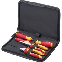 Werkzeug Set Mechaniker 6-tlg. in Tasche i Schraubendreher, Kombizange, Seitenschneider, inkl. Werkzeugmappe i Grundausstattung (30824) - Wiha von Wiha