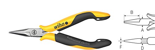 Wiha Flachrundzange Professional ESD gerade Form (26799) 120 mm für empfindliche elektronische Bauteile, Schutz von Komponenten durch elektrostatisch ableitendes Werkzeug, dissipativ, Werkzeug mit Oberflächenwiderstand Wiha Flachrundzange Professional ESD gerade Form (26799) 120 mm für empfindliche elektronische Bauteile, Schutz von Komponenten durch elektrostatisch ableitendes Werkzeug, dissipativ, Werkzeug mit Oberflächenwiderstand von Wiha