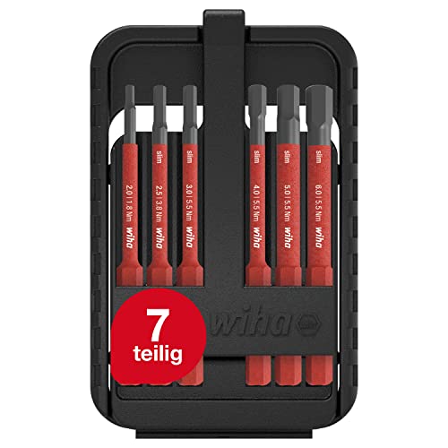 Wiha Bitset slimBit electric für Elektriker I Sechskant 7 teilig mit Bit-Box I VDE geprüfter Bit Satz für Profis (43156) Wiha Bitset slimBit electric für Elektriker I Sechskant 7 teilig mit Bit-Box I VDE geprüfter Bit Satz für Profis (43156) von Wiha