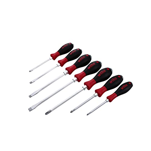 Wiha 53097 SoftFinish X Schlitz- und Kreuzschlitzschraubendreher-Set, 7-teilig von Wiha