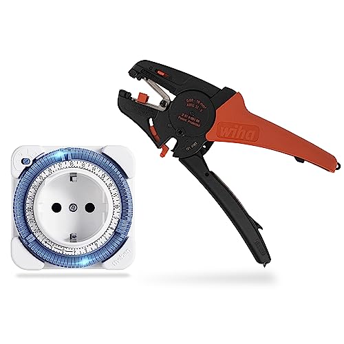 Wiha Abisolierwerkzeug automatisch Abisolierzange 200 mm Kabelabzieher bis 16 mm² & Theben Timer analoge Zeitschaltuhr Steckdosen Schaltuhr Zeitprogrammstecker bis zu 400 W LED Schaltleistung Wiha Abisolierwerkzeug automatisch Abisolierzange 200 mm Kabelabzieher bis 16 mm² & Theben Timer analoge Zeitschaltuhr Steckdosen Schaltuhr Zeitprogrammstecker bis zu 400 W LED Schaltleistung von Wiha