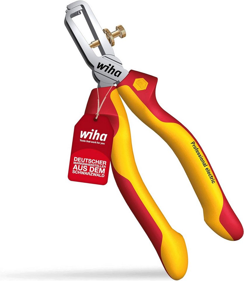 Wiha Abisolierzange Professional electric (27437), 160 mm, für präzises und sicheres Abmanteln von Wiha