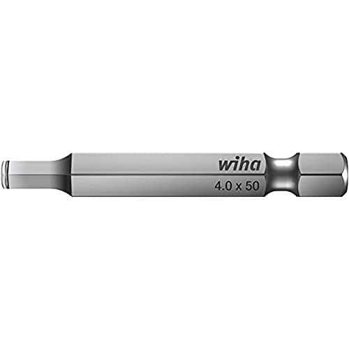 Wiha Bit Professional Sechskant Klemmringfunktion MagicRing® für das Halten von Schrauben ohne Magnet 1/4" (23147) 4,0 mm x 50 mm von Wiha