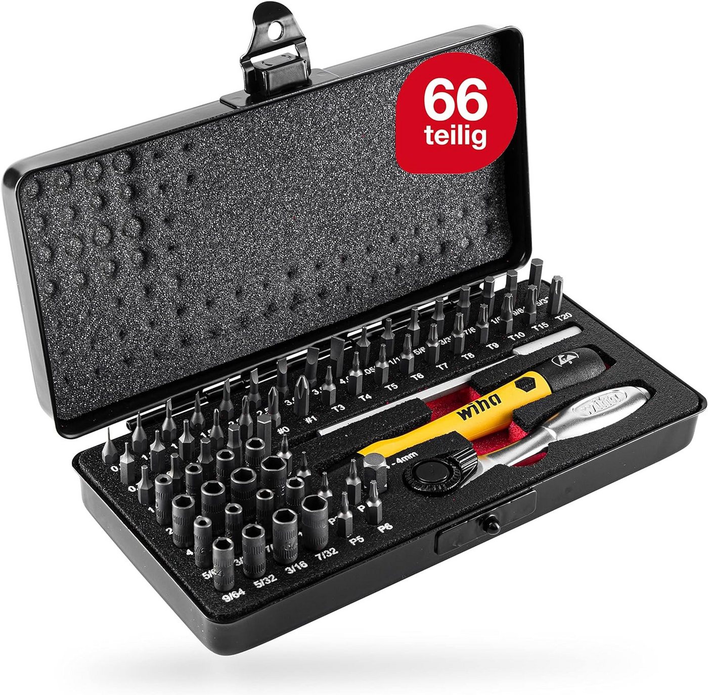 Wiha Bit-Set (39971) - 6 tlg., Micro Bit Set, inkl. Box, ESD Griff von Wiha