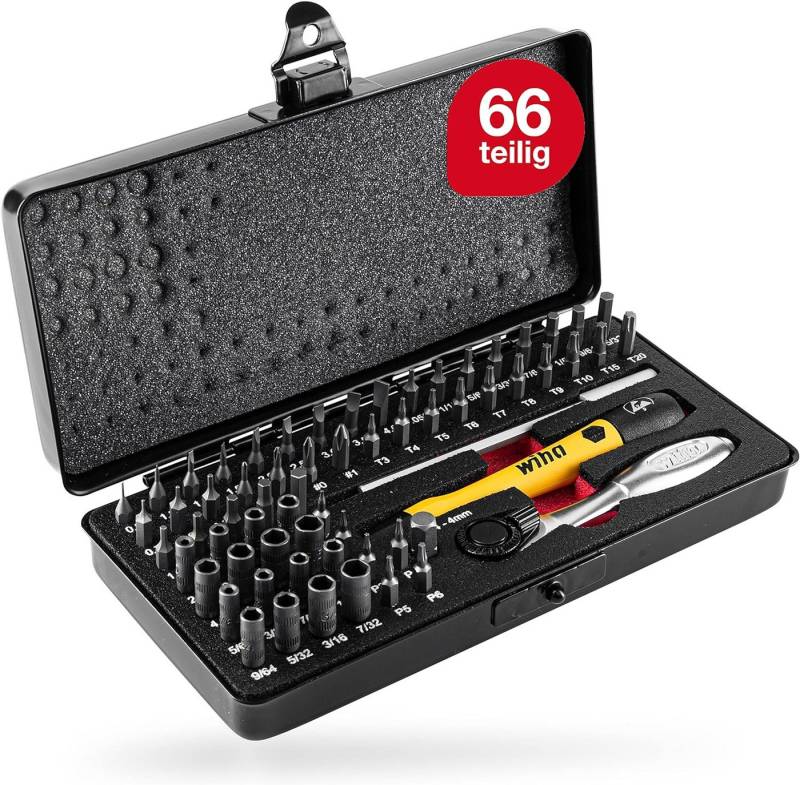 Wiha Bit-Set (39971) - 6 tlg., Micro Bit Set, inkl. Box, ESD Griff von Wiha
