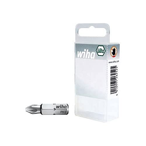 Wiha Bit Set Standard 25 mm Phillips (PH2 reduced) 10-tlg. 1/4" in Box (35834) von Wiha