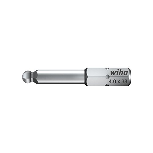 Wiha Bit Standard Sechskant-Kugelkopf, schwenkbar für schwer zugängliche Bereiche, 1/4" (01739) 5,0 mm x 38 mm von Wiha