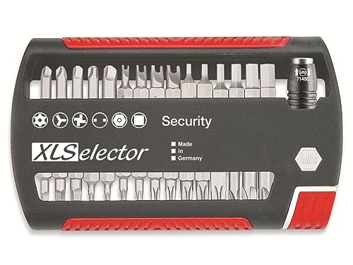 Wiha Bit Set XLSelector Sicherheitsbits Standard 25 mm gemischt 31-tlg. 1/4", Tri-Wing/Spanner/Innensechskant mit Bohrung/Torq-Set/Torx mit Loch/Innenvierkant von Wiha