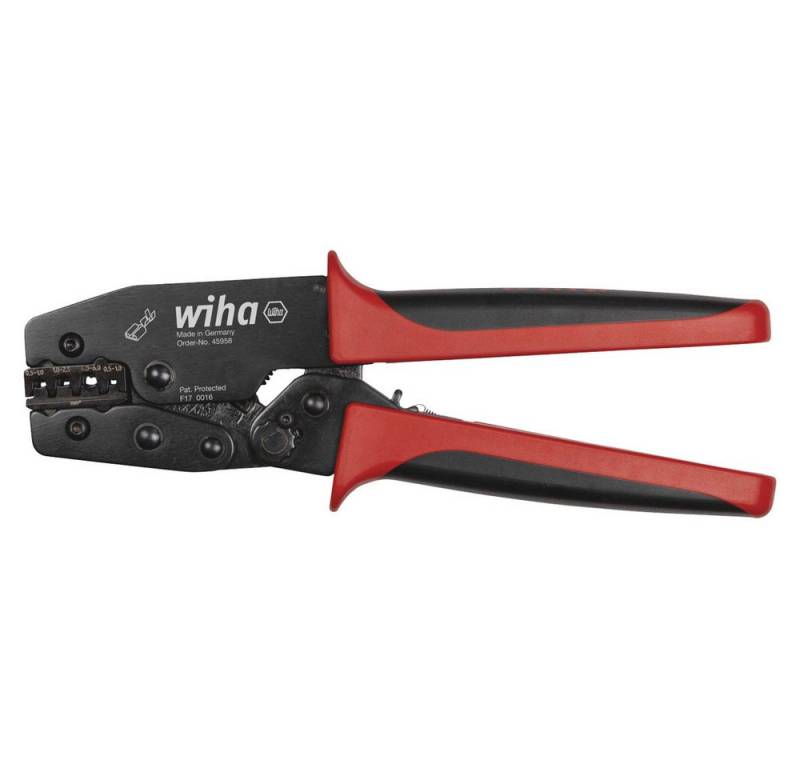 Wiha Crimpzange Wiha 45958 Unisolierte Flachstecker, Unisolierte Flachsteckhülsen 0 von Wiha
