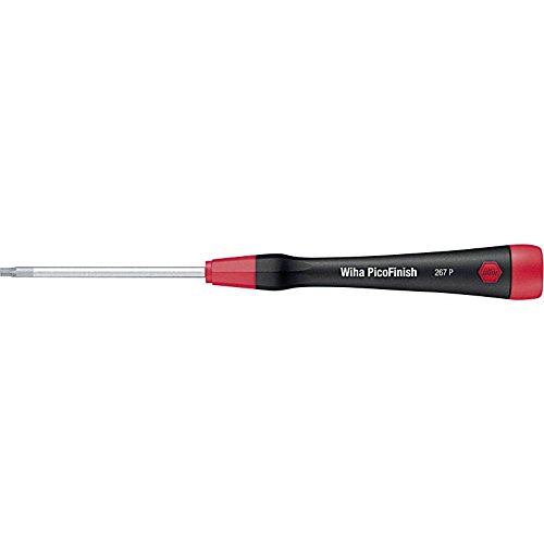Wiha Feinschraubendreher PicoFinish TORX® (00566) T5 x 40 mm filigraner Präzisionsschraubendreher, Modellbau, Feinmechanik, mit Drehkappe von Wiha