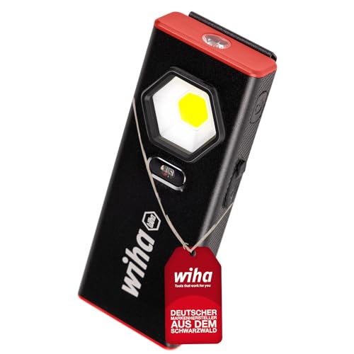 Wiha Handleuchte 1.200 lm I mit On-/Off Sensor I Handlampe mit Dimmfunktion I Akku LED Handleuchte I USB-C aufladbar I 10 h Leuchtdauer (45699) von Wiha
