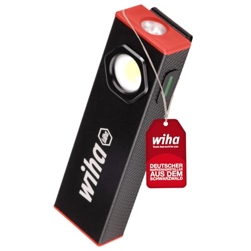 Wiha Handleuchte 800 lm I 5 Leuchtmodi I Werkstattlampe aufladbar I Akku LED Taschenlampe super hell I Arbeitsleuchte I USB-C aufladbar (45701) von Wiha