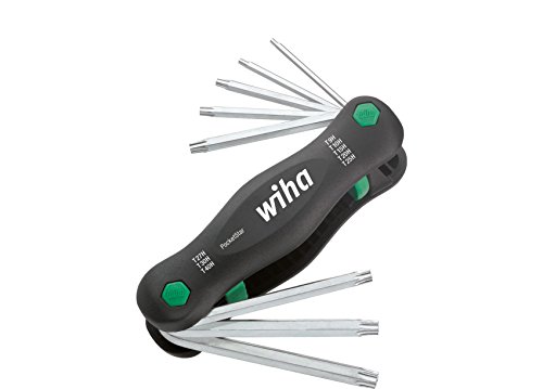 Wiha Multitool PocketStar® TORX Tamper Resistant (mit Bohrung) 8-tlg., per Tastendruck schneller Zugriff, als Längs- und Quergriff einsetzbar, all-in-one Werkzeug (25166) von Wiha