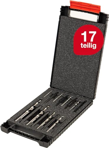 Wiha Schraubenausdreher Set Sechskant 17-tlg. I inkl. Spiralbohrer in Box I Retter bei rundgedrehten oder abgerissenen Schrauben (03988) von Wiha