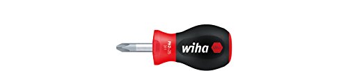 Wiha Schraubendreher Set SoftFinish® Phillips mit kurzer Rundklinge, Stubby (26970) PH3 x 25 mm ergonomischer Griff für kraftvolles Drehen, Allrounder für Industrie und Handwerk von Wiha