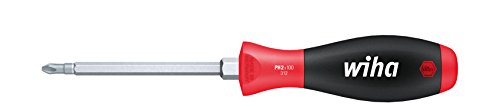 Wiha Schraubendreher SoftFinish® Phillips mit Sechskantklinge und Sechskantansatz (00764) PH1 x 80 mm ergonomischer Griff für kraftvolles Drehen, Allrounder für Industrie und Handwerk von Wiha