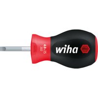 Wiha Schraubendreher SoftFinish® Schlitz mit kurzer Rundklinge, Stubby 6,5 mm x 25 mm von Wiha