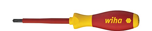 Wiha Schraubendreher SoftFinish® electric PlusMinus/Phillips (30716) SL/PH1 x 80 mm VDE geprüft, stückgeprüft, ergonomischer Griff für kraftvolles Drehen, Allrounder für Elektriker von Wiha
