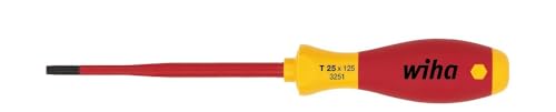 Wiha Schraubendreher SoftFinish® electric slimFix TORX® (36536) T10 x 100 mm für tiefliegende Schrauben, ergonomischer Griff für kraftvolles Drehen, Allrounder für Elektriker, VDE-geprüft, stückgeprüft von Wiha