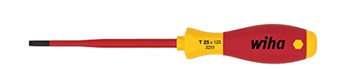 Wiha Schraubendreher SoftFinish® electric slimFix TORX® (36542) T40 x 150 mm für tiefliegende Schrauben, ergonomischer Griff für kraftvolles Drehen, Allrounder für Elektriker, VDE-geprüft, stückgeprüft von Wiha