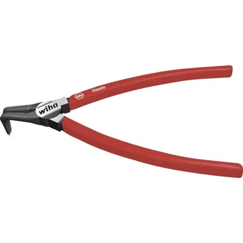 Wiha Sicherungsringzange Classic mit MagicTips® für Aussenringe (Wellen) mit abgewinkelter Form (34703) A 01, 140 mm von Wiha