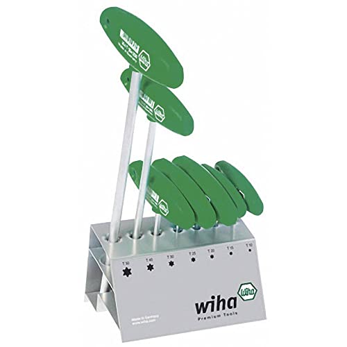 Wiha Stiftschlüssel mit Quergriff Set TORX® 7-tlg. mattverchromt im Werkbankständer (01348) von Wiha
