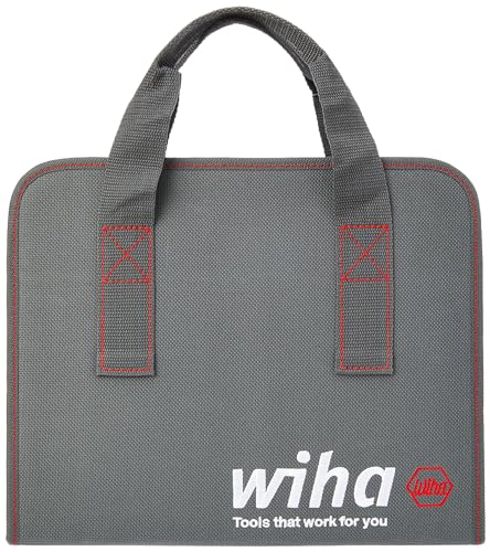 Wiha Werkzeug Set Elektriker 33-tlg. inkl. Werkzeugmappe I kompakte Grundausstattung in Werkzeugtasche mit Tragegriff (41241) von Wiha