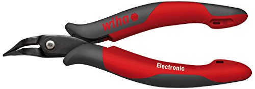 Wiha Z36115803 Spitzzange Electronic schmaler, langer Kopf, gebogene Form, circa 40 Grad (41015) 158 mm von Wiha