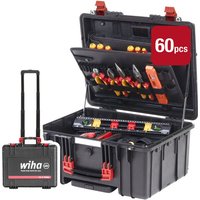 Wiha - Werkzeugkoffer xl 2 Trolley mit Rollen und Teleskophandgriff electric 60-tlg. für Elektriker von Wiha