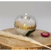 Personalisierte Teelichthalter Windlicht Mit Zwei Namen & Herz/Teelicht Name Geschenk von WikUniqueDE