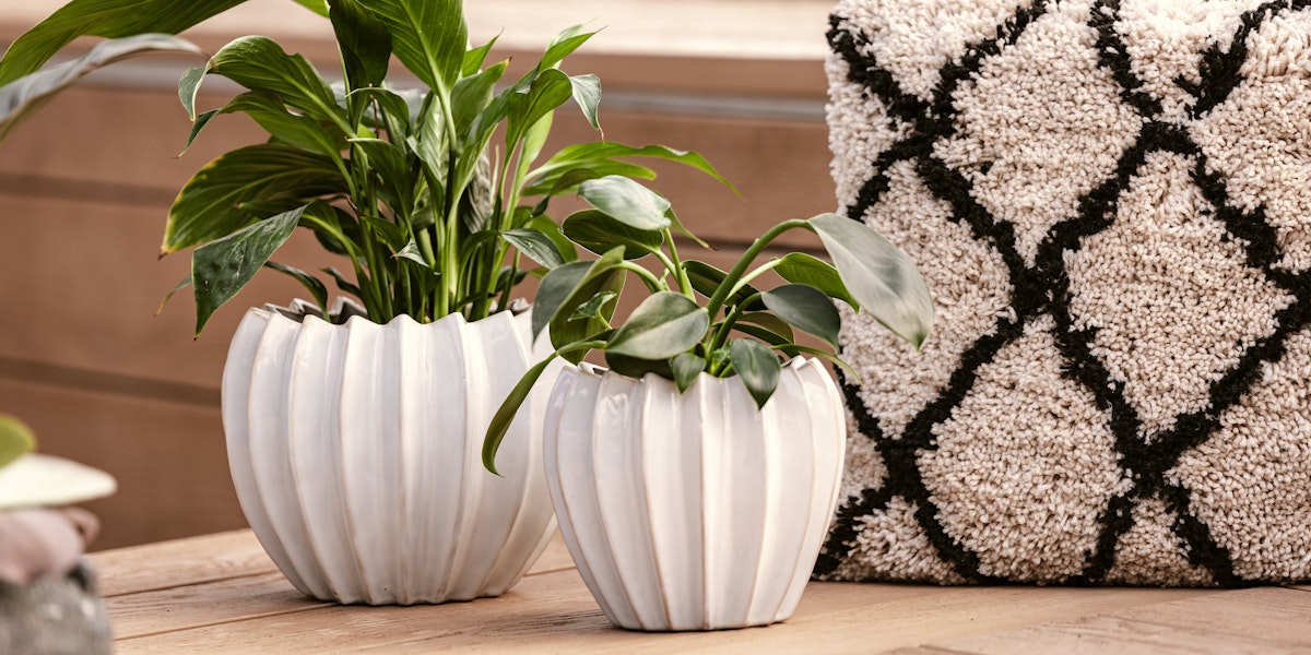 Wikholm form Design Pflanzgefäß / Blumentopf Keramik weiß ⌀ 18 x H 22 cm von Wikholm Form