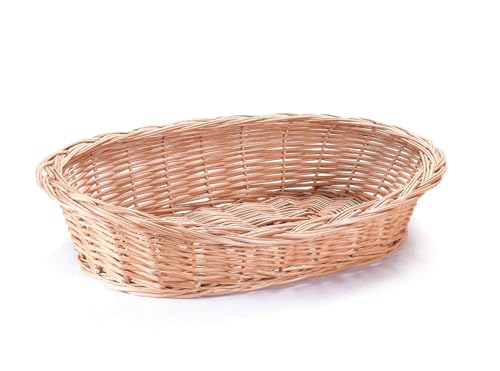 Wiklinowy Świat - Weidenkorb Hundebett Katzenbett, Weidenbett für Haustiere - Natürlich warm, atmungsaktiv und stilvoll - Verschiedene Größen 75x53x17cm - kein Kissen von Wiklinowy Swiat
