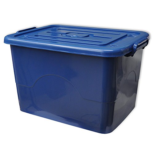 1 x Spielzeugbox mit Deckel in blau - 95 Liter - Aufbewahrungsbehälter von Thaiboo